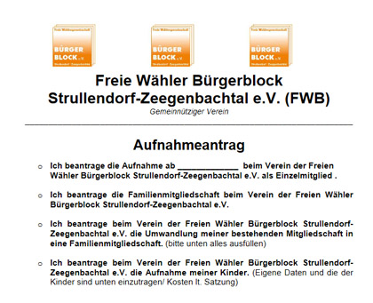 Aufnahmeerklärung - hier klicken Aufnahmeerklärung - hier klicken